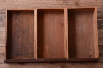 アンティーク家具　和製アンティーク　古い栓材の帳場机(簿記机・両袖机)(2)