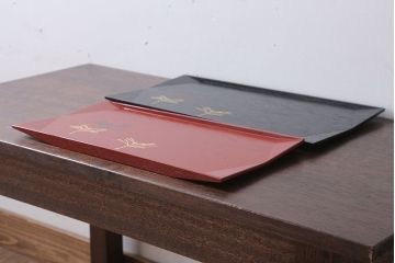 アンティーク雑貨　中古　象彦　松寿盆(菓子盆)　2枚セット(箱付)