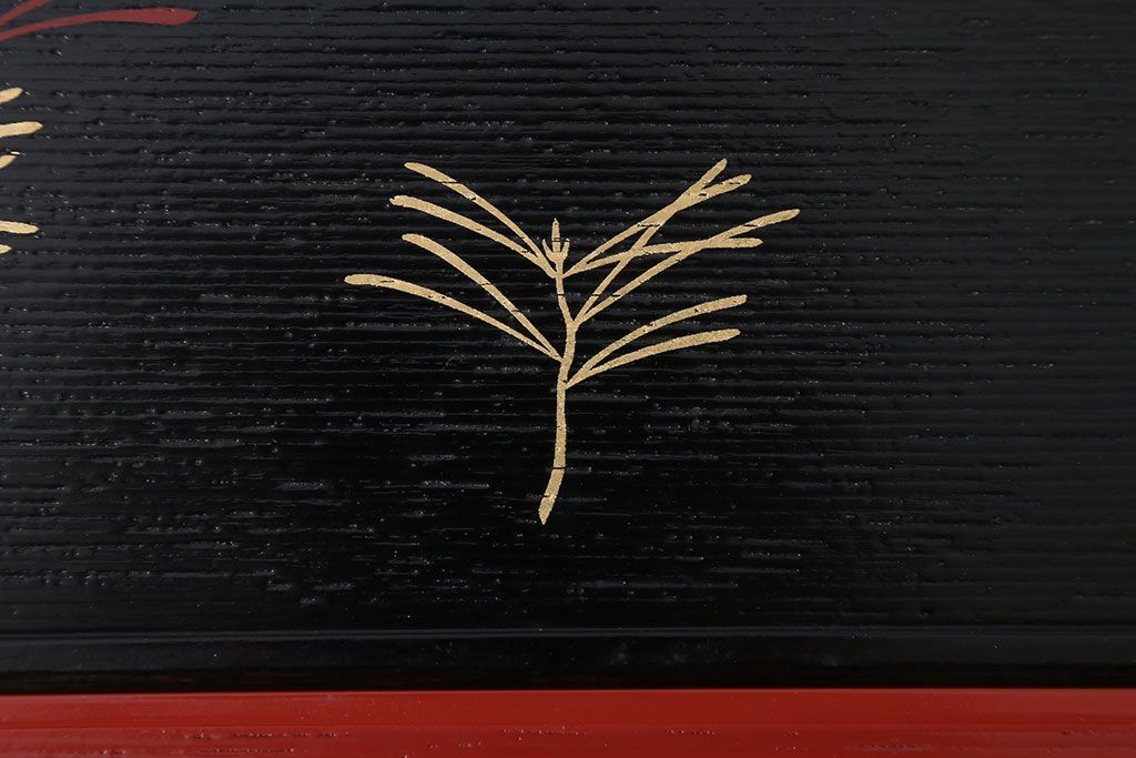 アンティーク雑貨　中古　象彦　松寿盆(菓子盆)　2枚セット(箱付)