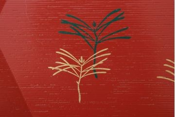 アンティーク雑貨　中古　象彦　松寿盆(菓子盆)　2枚セット(箱付)