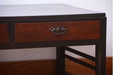 アンティーク家具　和製アンティーク　天板欅材!小ぶりな文机