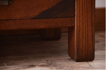 アンティーク家具　和製アンティーク　前板黒柿材!小ぶりな文机