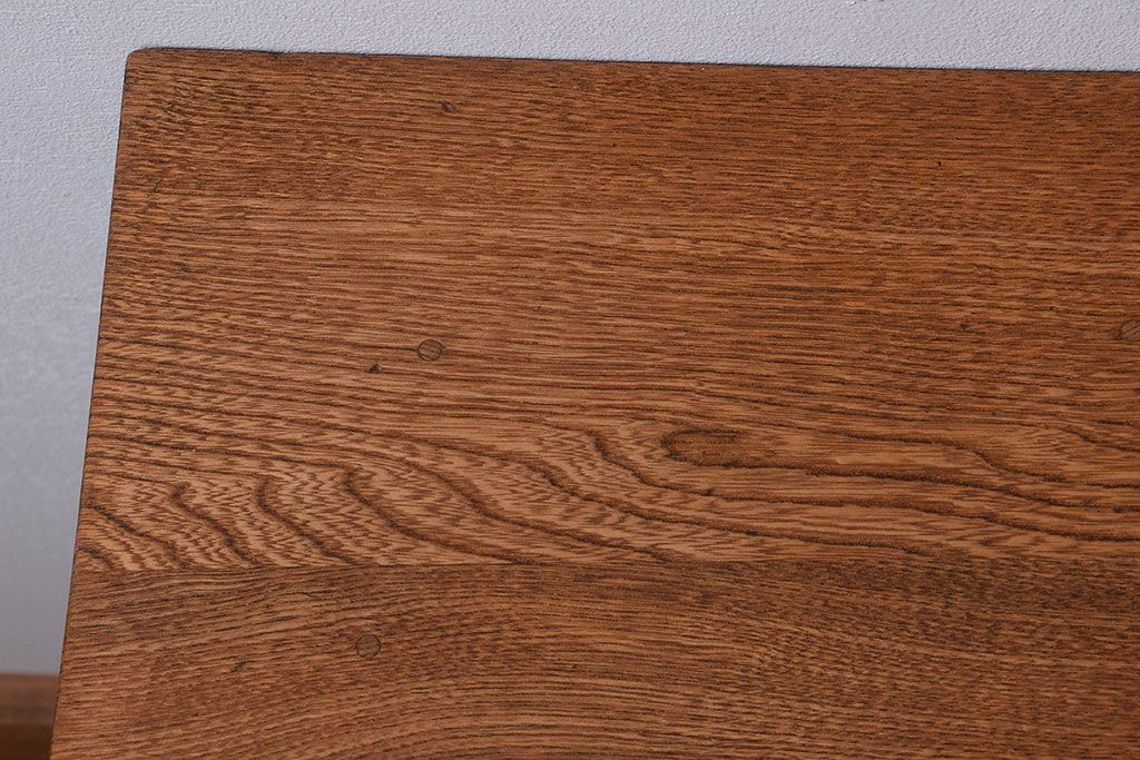 レトロ家具　アンティークペイント　古い木のレトロな平机(デスク)(2)