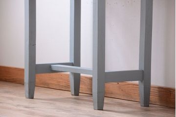 レトロ家具　アンティークペイント　古い木のレトロな平机(デスク)(2)