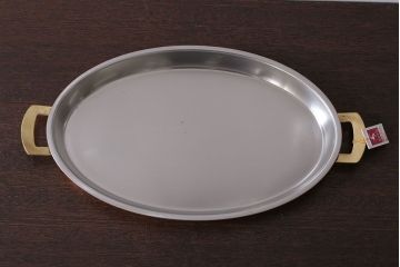 アンティーク雑貨　ビンテージ　スイスSpring(スプリング)　銅製オーバルパン