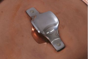 アンティーク雑貨 ビンテージ デンマークGeorg Jensen(ジョージ・ジェンセン) 銅製の片手鍋(蓋付き)