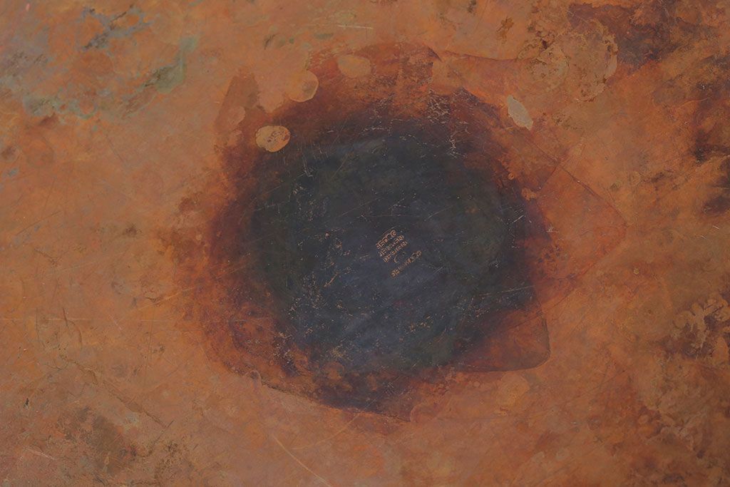 アンティーク雑貨 ビンテージ デンマークGeorg Jensen(ジョージ・ジェンセン) 銅製の片手鍋(蓋付き)