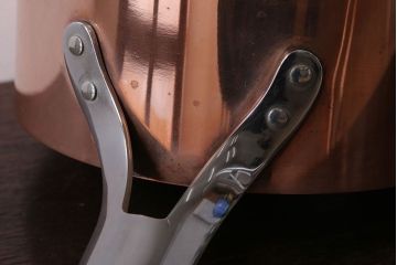 アンティーク雑貨 ビンテージ デンマークGeorg Jensen(ジョージ・ジェンセン) 銅製の片手鍋(蓋付き)