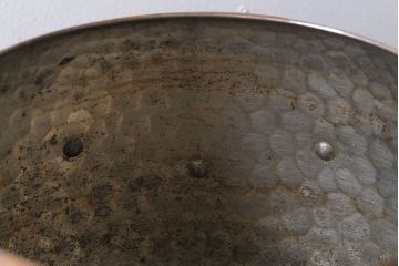 アンティーク雑貨　ビンテージ　スイスStockli Netstal　木製取っ手の銅製両手鍋