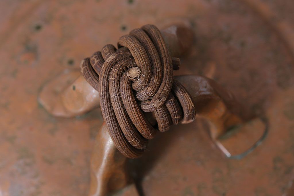 アンティーク雑貨　ビンテージ　銅製のシャビーな両手鍋