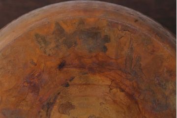 アンティーク雑貨　ビンテージ　銅製のシャビーな両手鍋