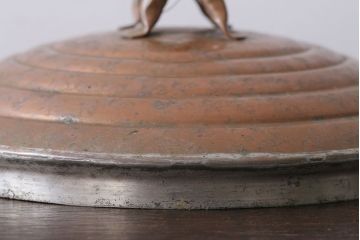 アンティーク雑貨　ビンテージ　銅製のシャビーな両手鍋