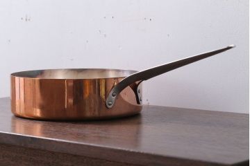 アンティーク雑貨　ビンテージ　デンマークGeorg Jensen(ジョージ・ジェンセン) 銅製の片手鍋