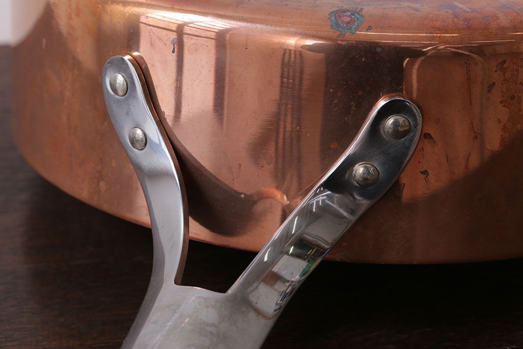 アンティーク雑貨　ビンテージ　デンマークGeorg Jensen(ジョージ・ジェンセン) 銅製の片手鍋