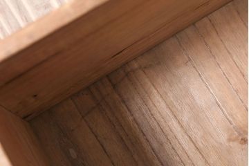 アンティーク家具　和製アンティーク　シンプルな丸金具の時代箪笥ローボード(1)