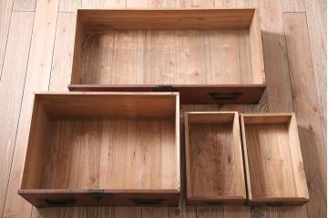 アンティーク家具　和製アンティーク　シンプルな丸金具!時代箪笥ローボード