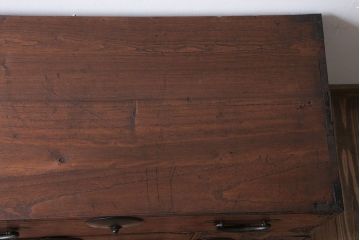 アンティーク家具　和製アンティーク　シンプルな丸金具!時代箪笥ローボード