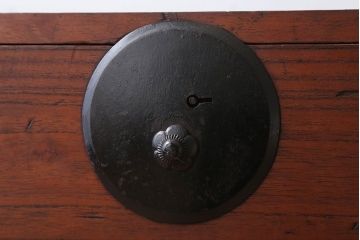 アンティーク家具　和製アンティーク　シンプルな丸金具!時代箪笥ローボード