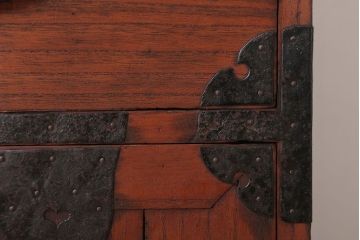 アンティーク家具　和製アンティーク　シンプルな丸金具!時代箪笥ローボード