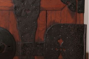 アンティーク家具　和製アンティーク　シンプルな丸金具!時代箪笥ローボード