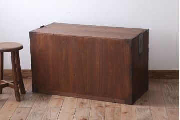 アンティーク家具　和製アンティーク　シンプルな丸金具!時代箪笥ローボード