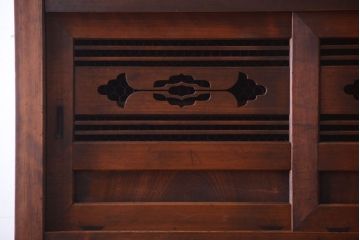 アンティーク家具　古民具・骨董　明治〜大正期　欅材と檜材!三尺　二段重ねアンティーク水屋箪笥