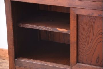 アンティーク家具　古民具・骨董　明治〜大正期　欅材と檜材!三尺　二段重ねアンティーク水屋箪笥