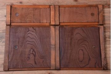 アンティーク家具　古民具・骨董　明治〜大正期　欅材と檜材!三尺　二段重ねアンティーク水屋箪笥