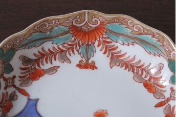 アンティーク雑貨　アンティーク　幕末〜明治　瓢箪の図　金襴手色絵なます皿など3客
