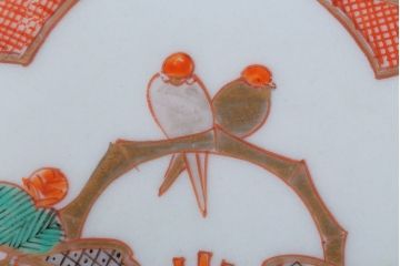 アンティーク雑貨　古民具・骨董　明治〜大正期　色絵錦手楕円皿3客