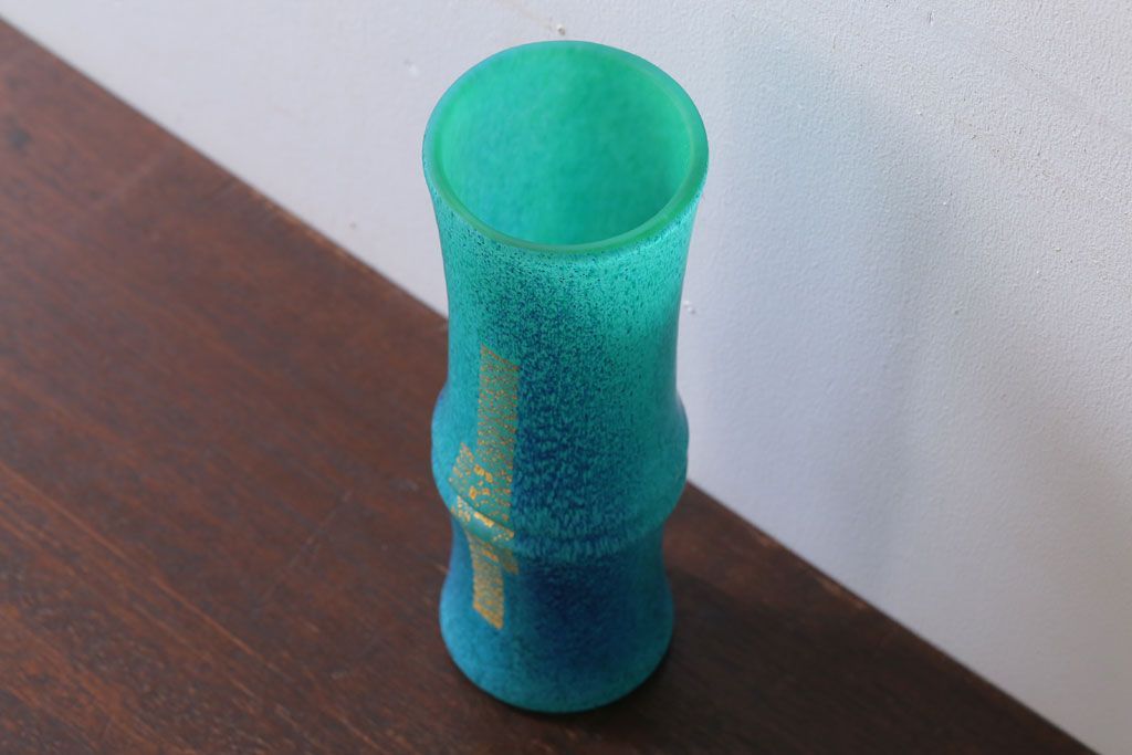 アンティーク雑貨　岩田久利　一節花瓶(ガラス)