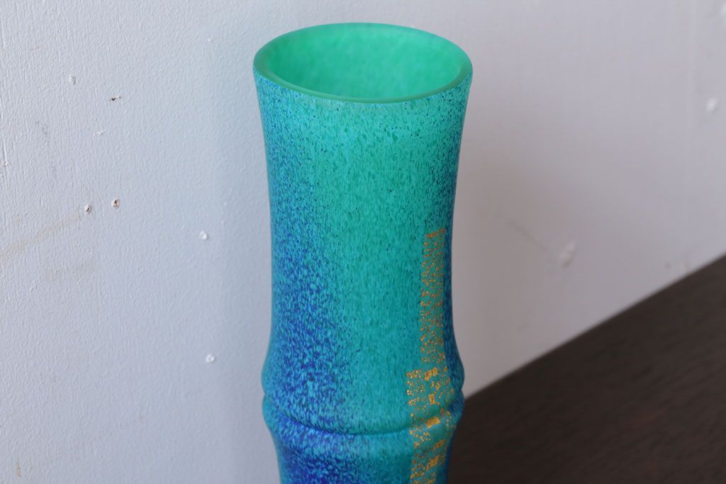 アンティーク雑貨　岩田久利　一節花瓶(ガラス)