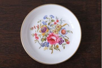 アンティーク雑貨　中古　MINTON (ミントン)など花柄の小皿3枚セット(洋食器)