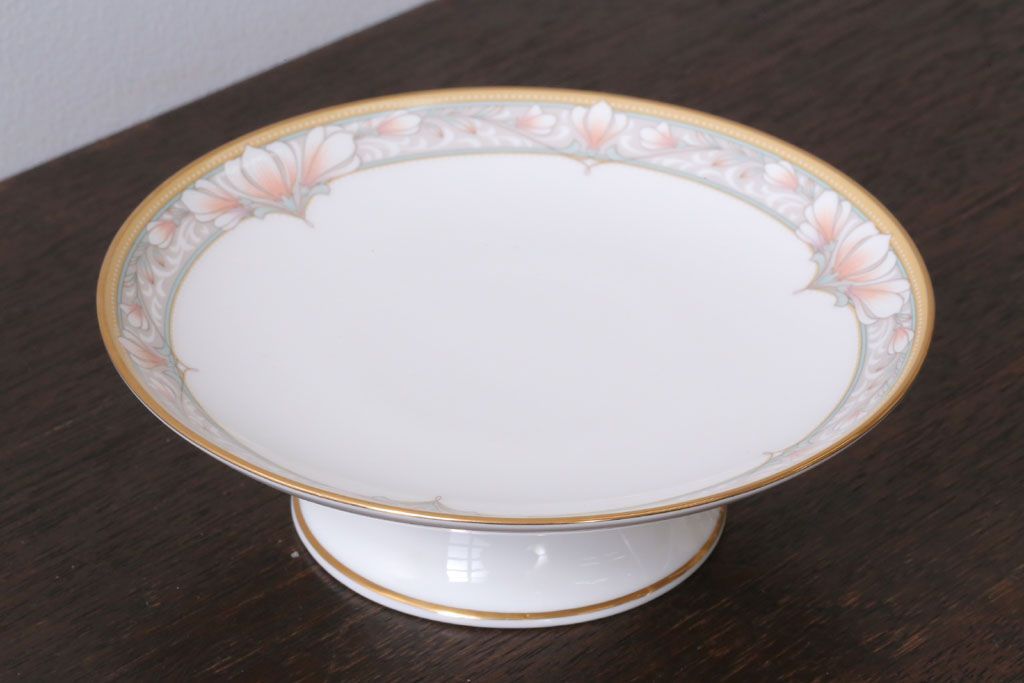 アンティーク雑貨　中古　ノリタケ(Noritake)　CHARLOTTE(シャーロット)　コンポート(フルーツ皿・高台皿)(洋食器)