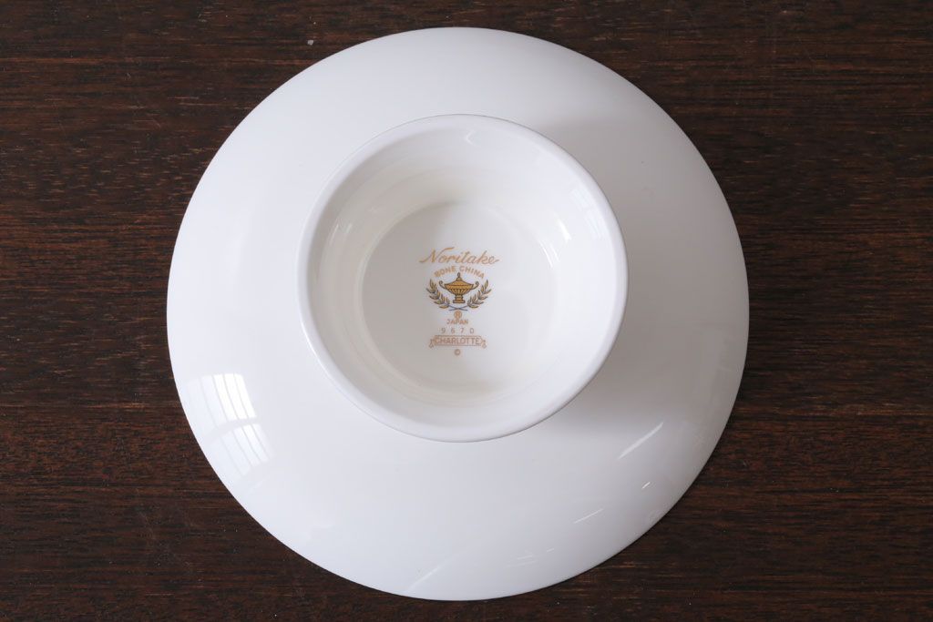 アンティーク雑貨　中古　ノリタケ(Noritake)　CHARLOTTE(シャーロット)　コンポート(フルーツ皿・高台皿)(洋食器)