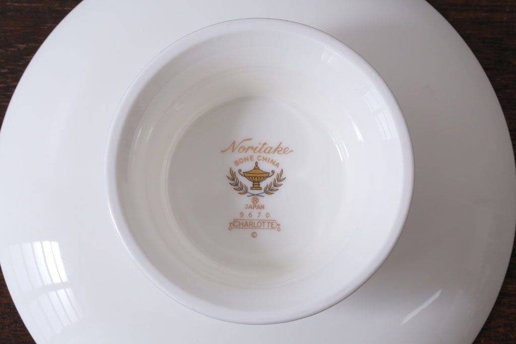 アンティーク雑貨　中古　ノリタケ(Noritake)　CHARLOTTE(シャーロット)　コンポート(フルーツ皿・高台皿)(洋食器)