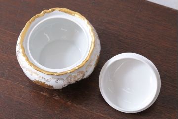 アンティーク雑貨　中古　REICHENBACH(ライヒェンバッハ)キャンディーディッシュ(ポット・菓子器)(洋食器)