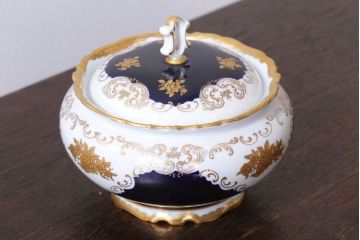 アンティーク雑貨　中古　REICHENBACH(ライヒェンバッハ)キャンディーディッシュ(ポット・菓子器)(洋食器)