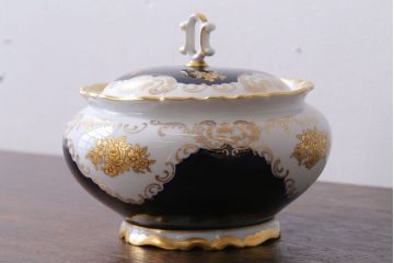 アンティーク雑貨　中古　REICHENBACH(ライヒェンバッハ)キャンディーディッシュ(ポット・菓子器)(洋食器)