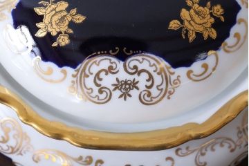 アンティーク雑貨　中古　REICHENBACH(ライヒェンバッハ)キャンディーディッシュ(ポット・菓子器)(洋食器)