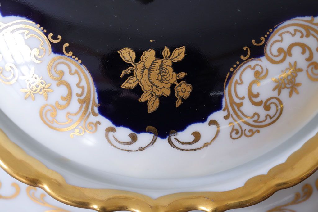 アンティーク雑貨　中古　REICHENBACH(ライヒェンバッハ)キャンディーディッシュ(ポット・菓子器)(洋食器)