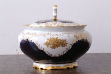 アンティーク雑貨　中古　REICHENBACH(ライヒェンバッハ)キャンディーディッシュ(ポット・菓子器)(洋食器)