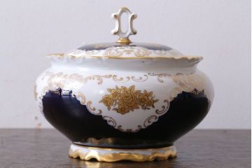 アンティーク雑貨　中古　REICHENBACH(ライヒェンバッハ)キャンディーディッシュ(ポット・菓子器)(洋食器)