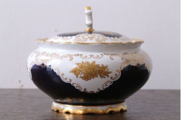 アンティーク雑貨　中古　REICHENBACH(ライヒェンバッハ)キャンディーディッシュ(ポット・菓子器)(洋食器)
