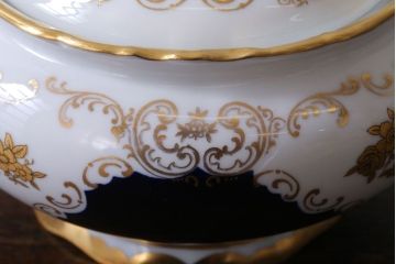 アンティーク雑貨　中古　REICHENBACH(ライヒェンバッハ)キャンディーディッシュ(ポット・菓子器)(洋食器)