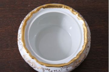 アンティーク雑貨　中古　REICHENBACH(ライヒェンバッハ)キャンディーディッシュ(ポット・菓子器)(洋食器)