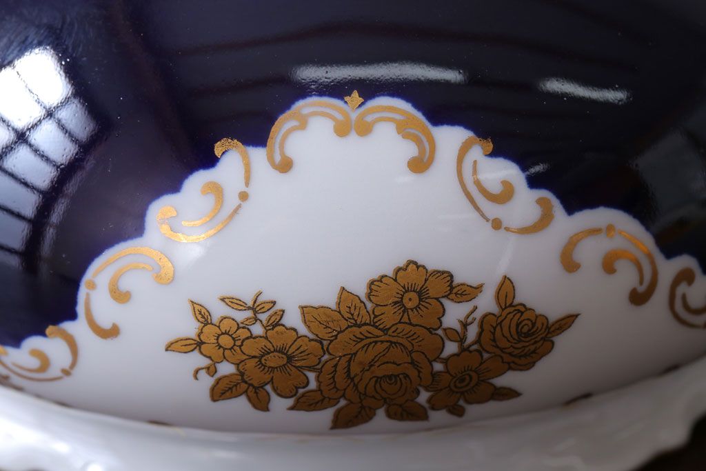 アンティーク雑貨　中古　REICHENBACH(ライヒェンバッハ)キャンディーディッシュ(ポット・菓子器)(洋食器)