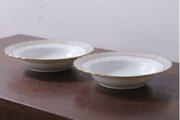 アンティーク雑貨　イタリアRichard Ginori(リチャードジノリ)　VECCHIO GRACE(ベッキオグレース)　スープ皿2枚(洋食器)