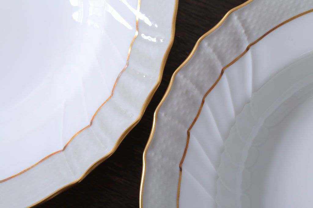 アンティーク雑貨　イタリアRichard Ginori(リチャードジノリ)　VECCHIO GRACE(ベッキオグレース)　スープ皿2枚(洋食器)