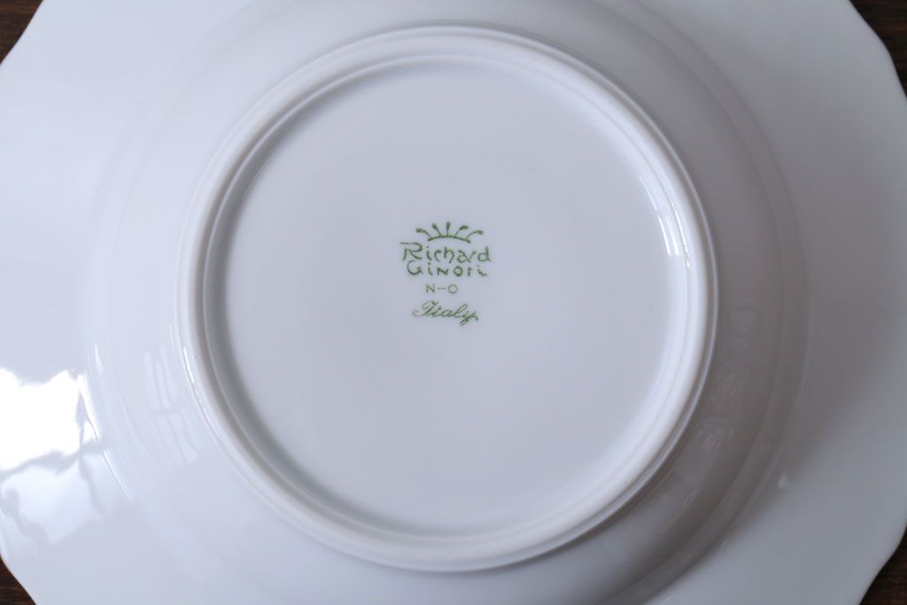 アンティーク雑貨　イタリアRichard Ginori(リチャードジノリ)　VECCHIO GRACE(ベッキオグレース)　スープ皿2枚(洋食器)